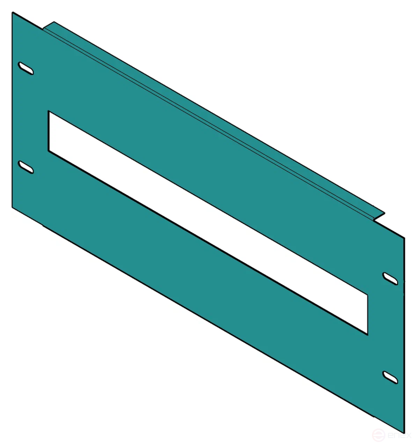 MULTICOLOR Пластрон (450x225) отверстие для DIN апп-ры IP31/IP54 (ШхВ) RAL 7035