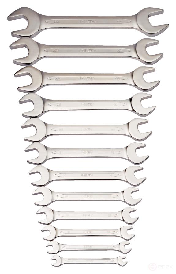 Набор двусторонних рожковых ключей, 12 шт. (6 - 32 мм), пластиковый держатель
