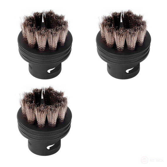 Набор аксессуаров для пароочистителя BORT Round brush SET (3pcs) SS