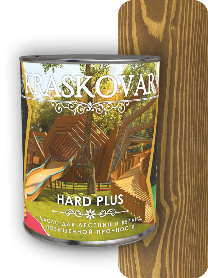 High-strength oil for stairs and verandas Kraskovar Hard Plus Juniper 0.75 l.