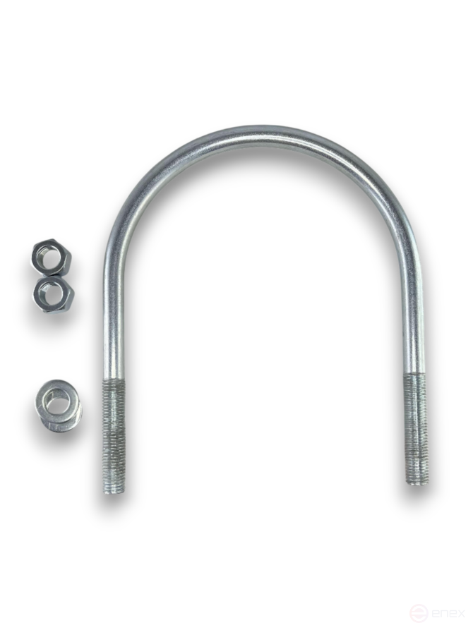 Керн Комплект хомут U образный гост 24137-80 м16х190 + 2 гайки + 2шайбы. Оцинкованный. 1 комплект RKU00161902001