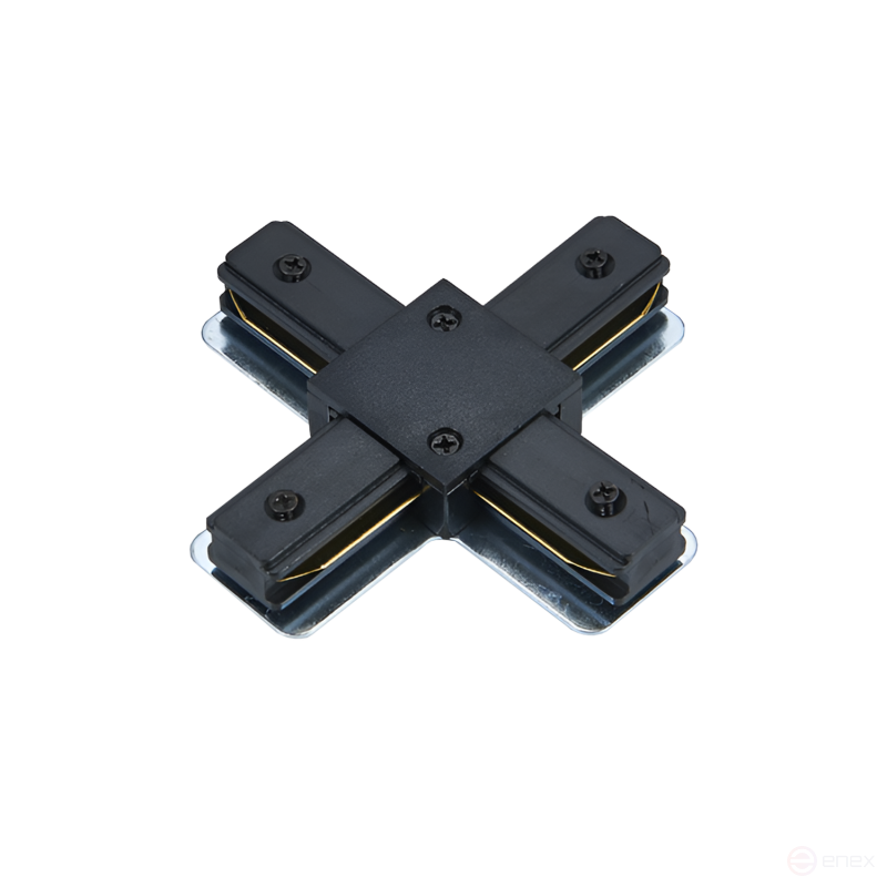 Коннектор X-тип XRB-BL для шинопровода RB черный IN HOME