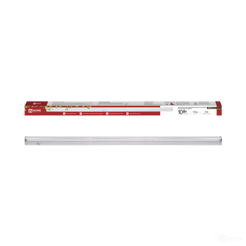 Светильник светодиодный СПБ-Т5 STD-ФИТО красно-синий спектр 10Вт 600мм IN HOME