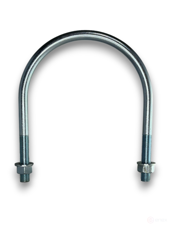 Керн Комплект хомут U образный гост 24137-80 м16х180 + 2 гайки + 2шайбы. Оцинкованный. 1 комплект RKU00161802001
