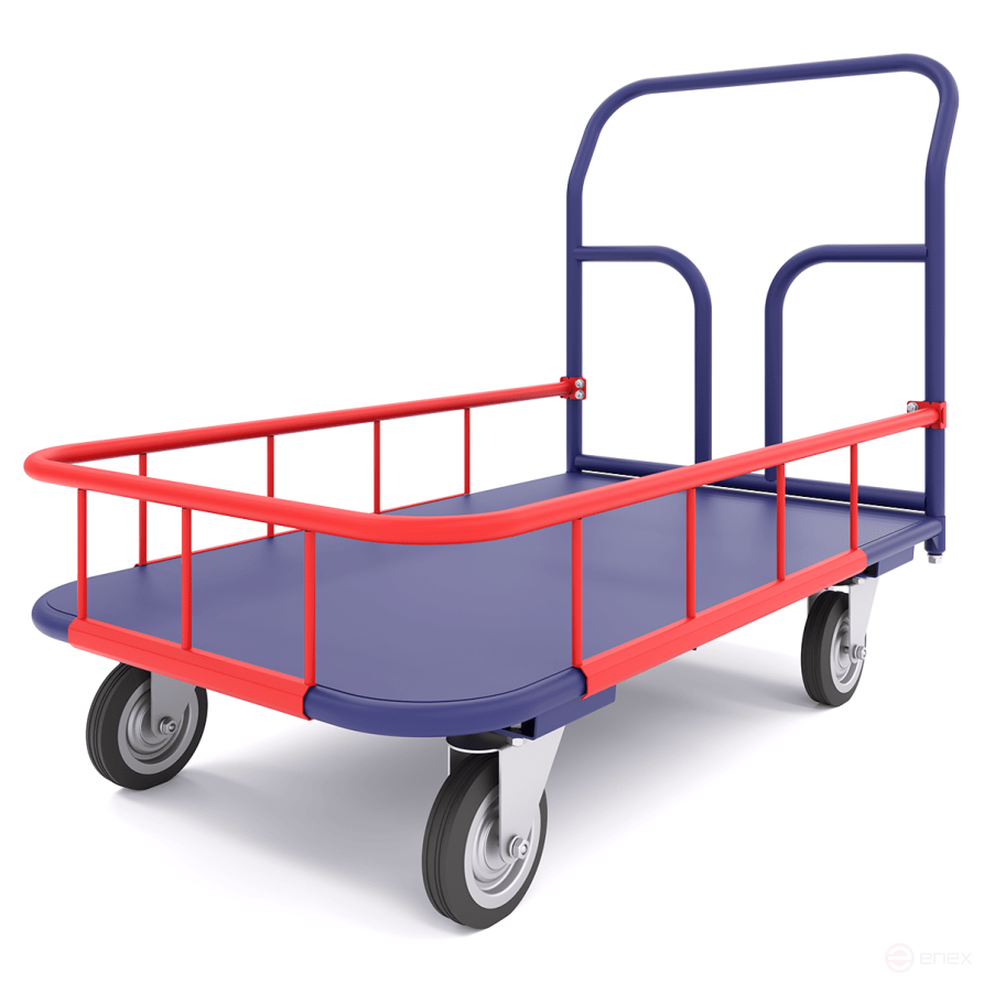 Platform trolley with side 170mm TPB 5 700x1200mm wheels d160
