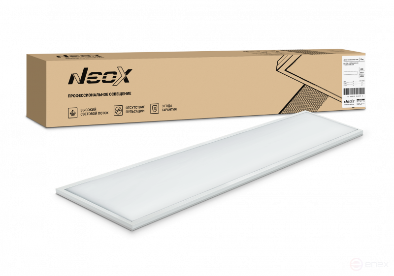 Universal LED panel DVO-01 4065-OPAL 40W 6500K IP40 1195x180x30mm NEOX