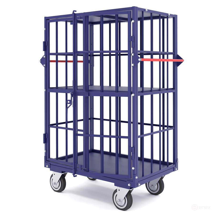 Tubular cabinet with two doors SHTM 6 (800x1200x1500) wheels d 200mm