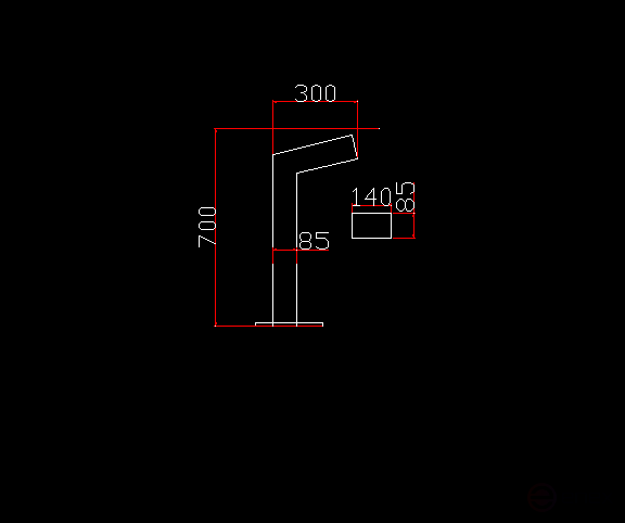 Опора освещения прямоугольного свечения стальная в сборе Mosvolt JX-LT-GL -15w