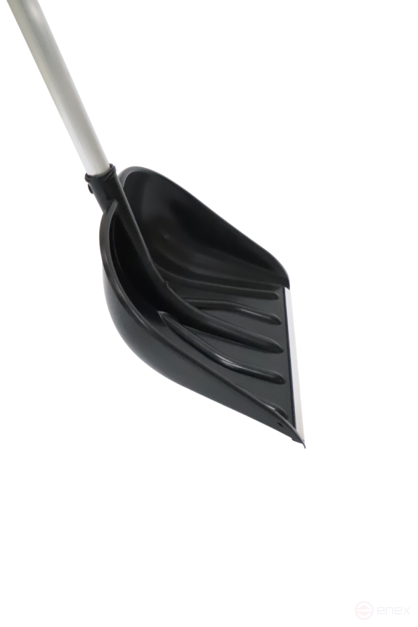 ACG Лопата "Метель" снегоуборочная 400х400 пластик черная с ал. накладкой ал. черенком и ручкой 1021807