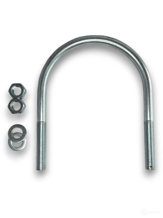 Керн Комплект хомут U образный гост 24137-80 м16х155 + 2 гайки + 2шайбы. Оцинкованный. 1 комплект RKU00161552001