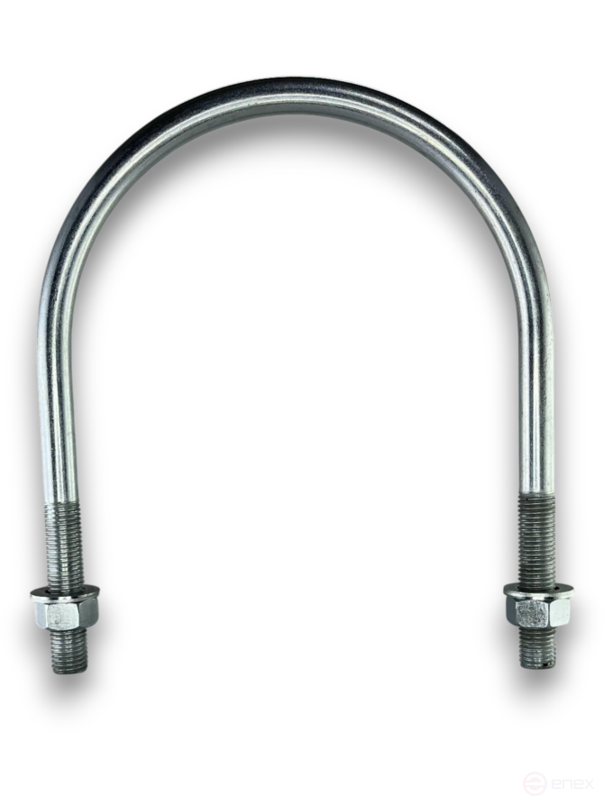 Керн Комплект хомут U образный гост 24137-80 м16х190 + 2 гайки + 2шайбы. Оцинкованный. 1 комплект RKU00161902001