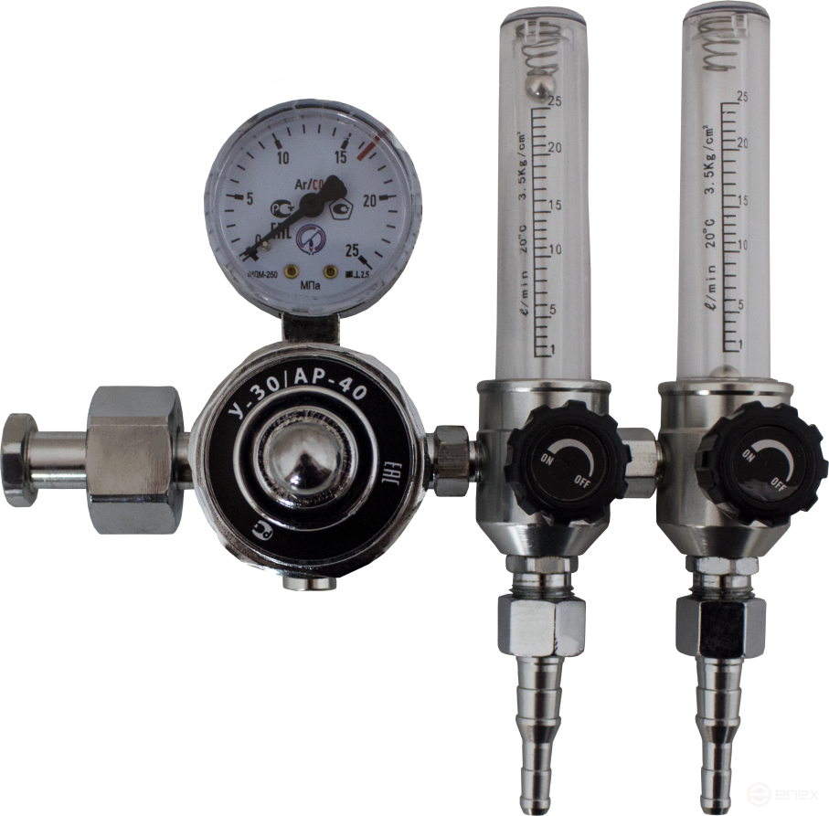 Регулятор УГЛЕКИСЛ/АРГОН. У-30/АР-40 (К) с 2-мя ротаметрами