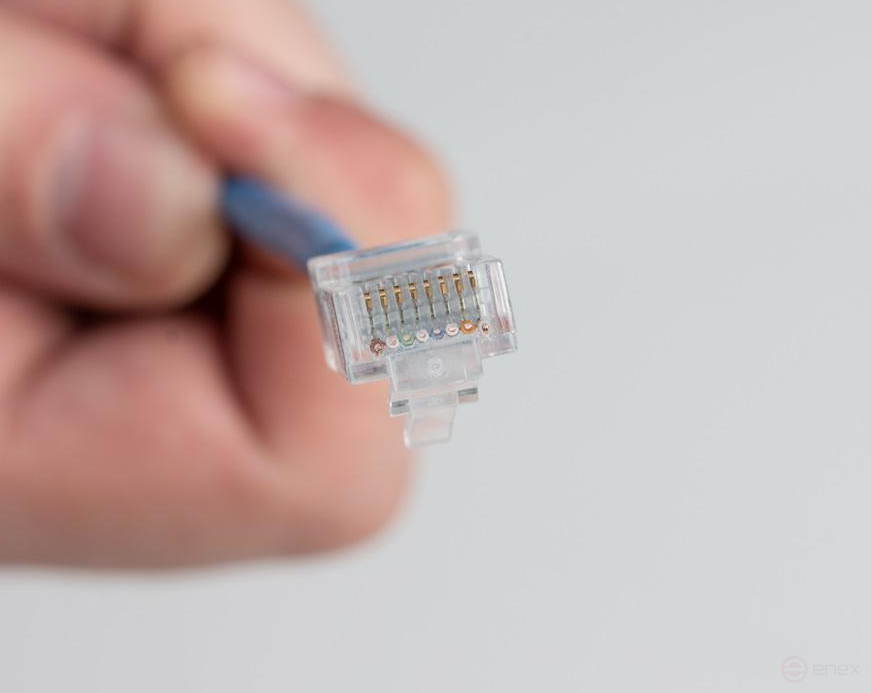 Коннектор сквозной (проходной) RJ-45 (8P8C) Cat.5e, RIPO, универсальные ножи (упк.20шт.)