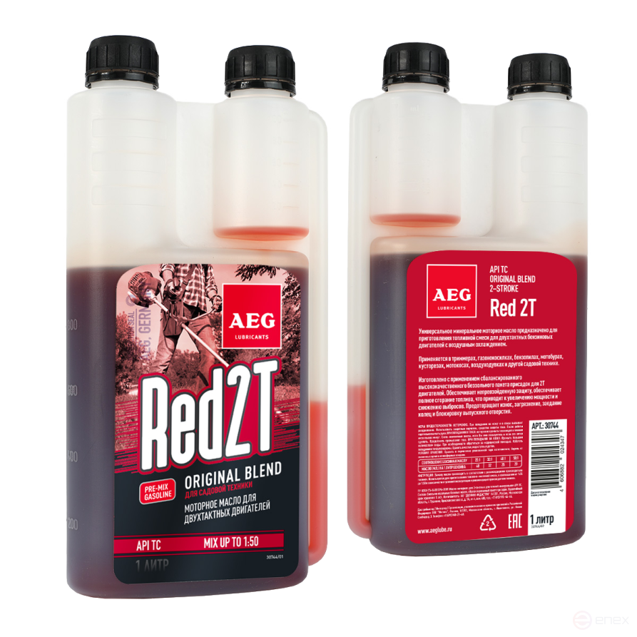 AEG Universal 2T Motor Oil API TC Масло 2Т мин. дозатор, 1 л