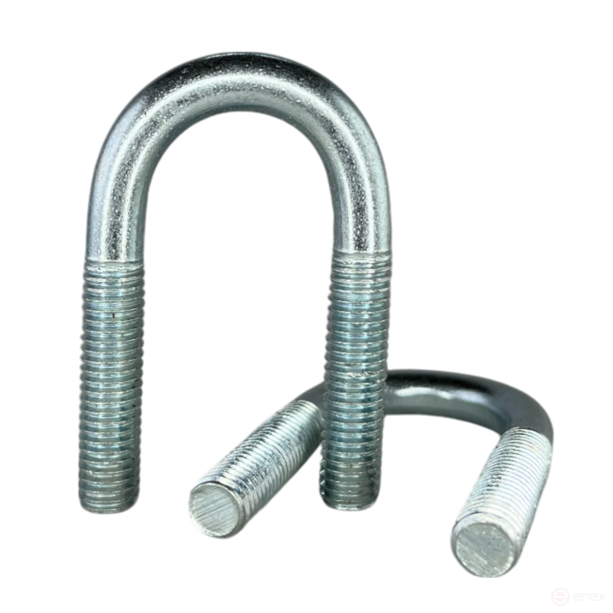 Керн Комплект хомут U образный гост 24137-80 м8х22 + 2 гайки + 2шайбы. Оцинкованный. 10 комплектов RKU00080222010