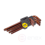 TORX key set, 9 pcs. CT-9-S2