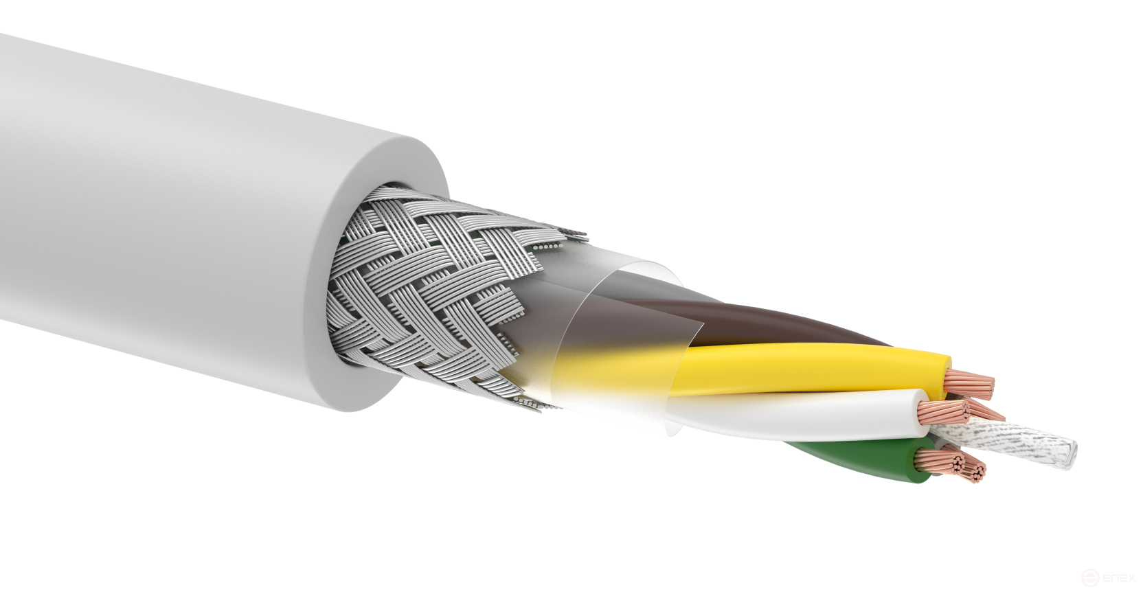 Кабель гибкий передачи данных, экранированный, маслостойкий LIYCY 4X0,5