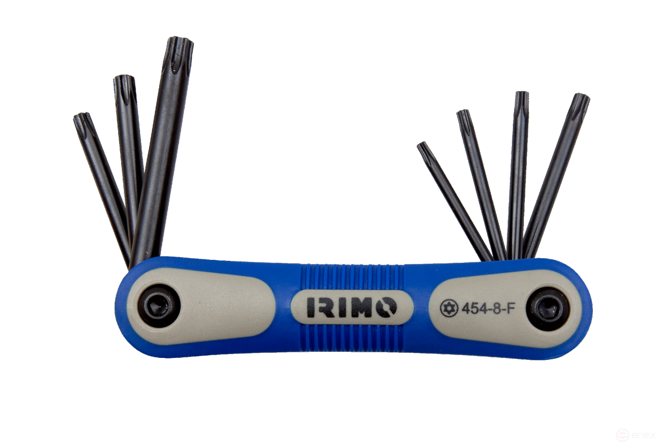 Набор Г-образных ключей с закаленным наконечником Torx, с чернёной поверхностью, складной, 8 шт. TR10-TR45