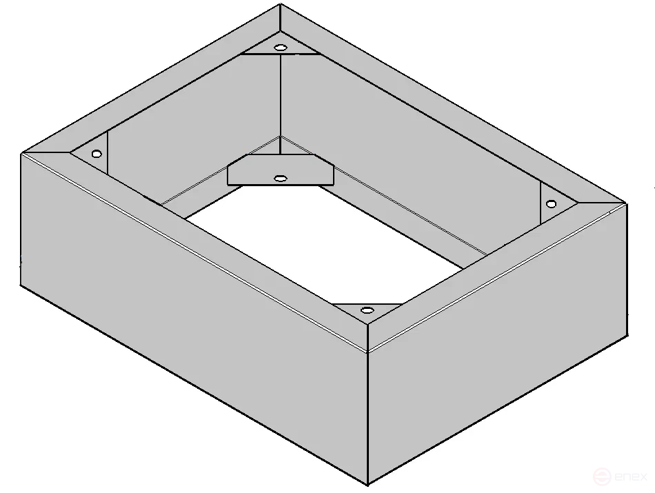 MULTICOLOR Floor cap (600x100x600) IP31/IP54 (WxDxH) RAL 7035