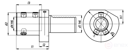 Оправка для сверл со сменными пластинами NORGAU industrial, E1-40x16