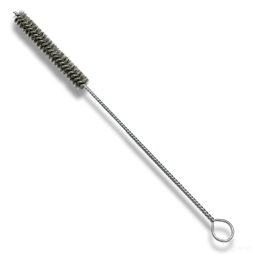 IBZ brush ruff, 300*100 mm, diameter 15 mm, stainless steel corrugated wire ROF 0.15 mm, shank 2.0 mm