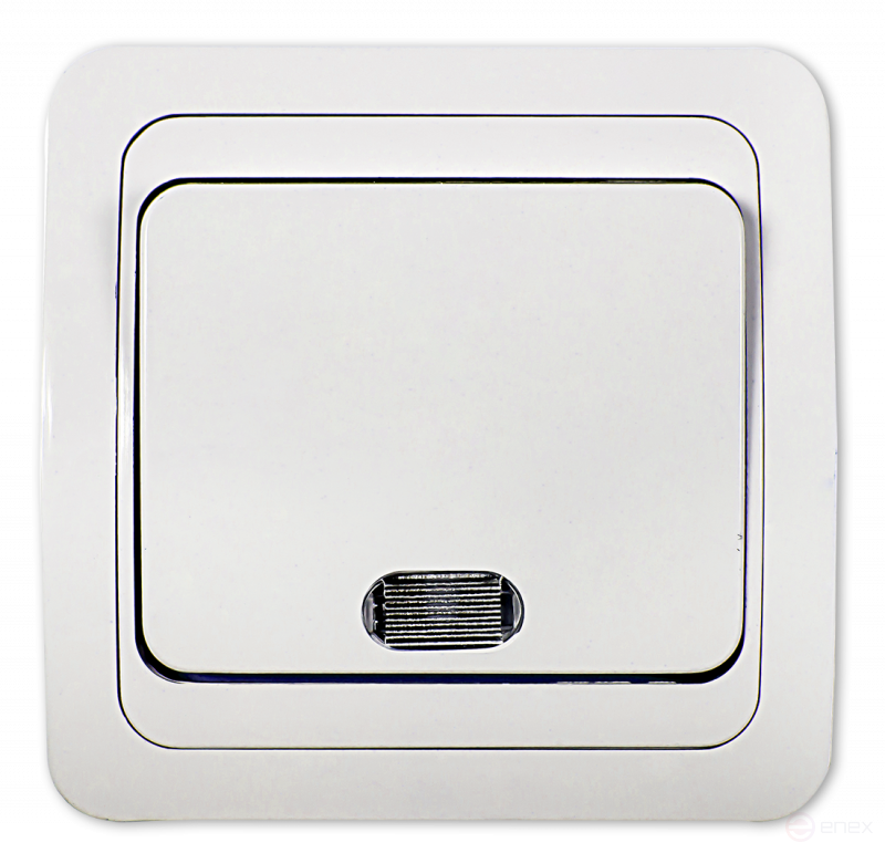 One-key switch with backlight CLASSICO white 2121 IN HOME