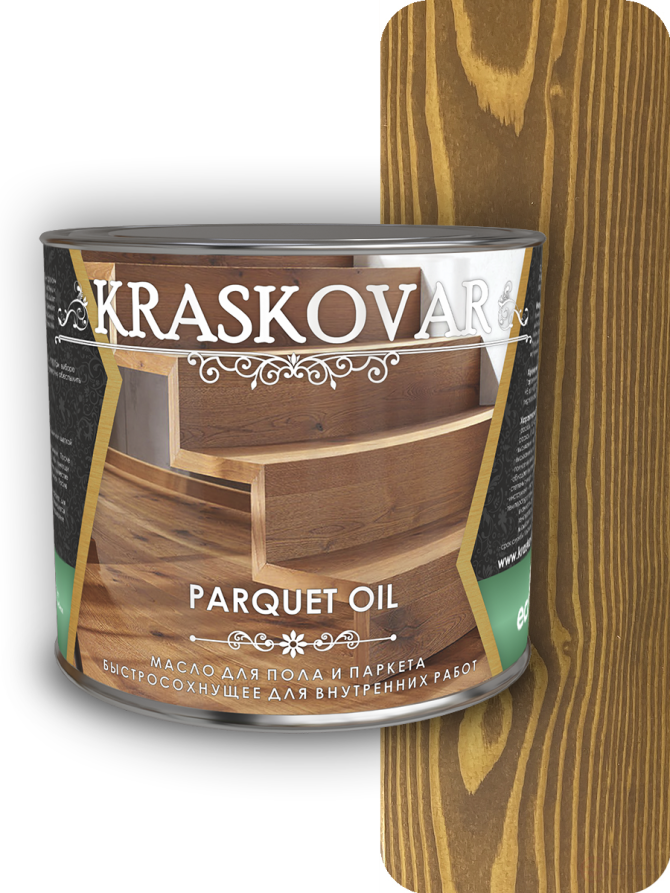 Quick-drying floor and parquet oil Kraskovar Parquet oil Juniper 2.2 l.