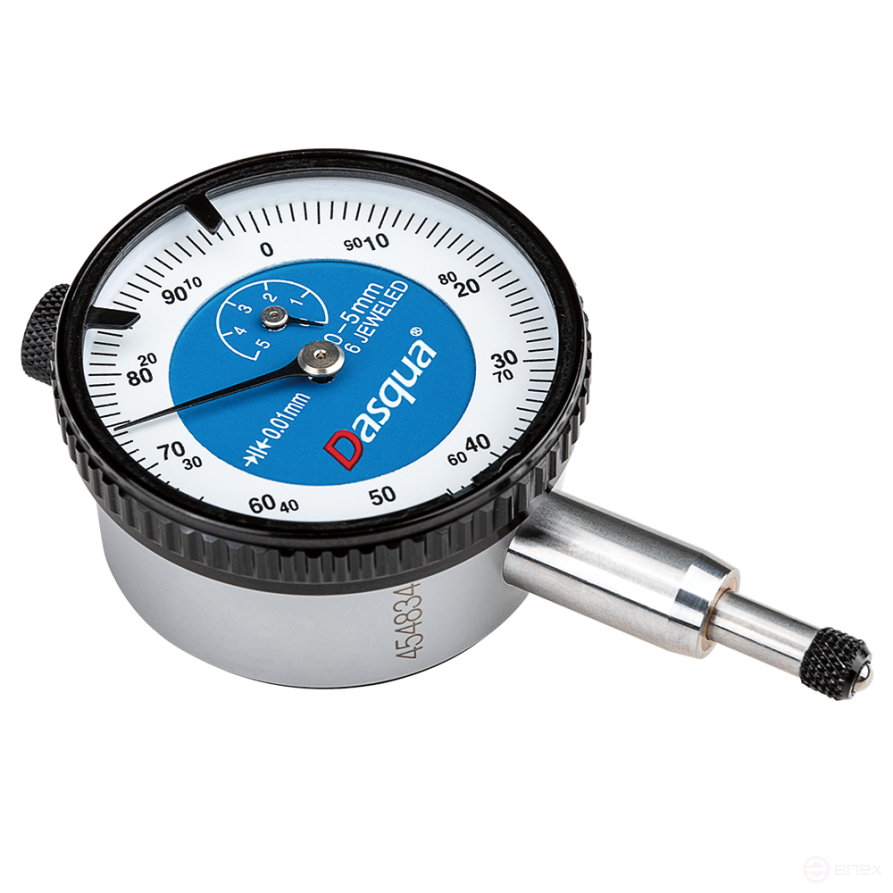 Индикатор часового типа с повышенной ударопрочностью, подшипники на камнях 0-10 мм; 0,01 мм; плоская крышка