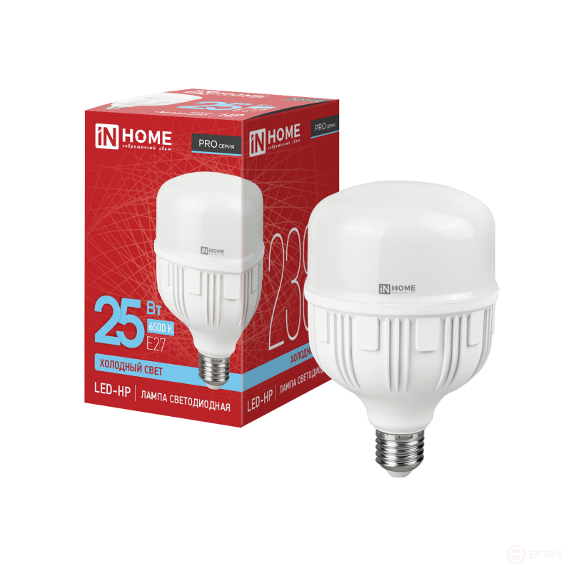 Лампа светодиодная LED-HP-PRO 25Вт 230В E27 6500К 2380Лм IN HOME