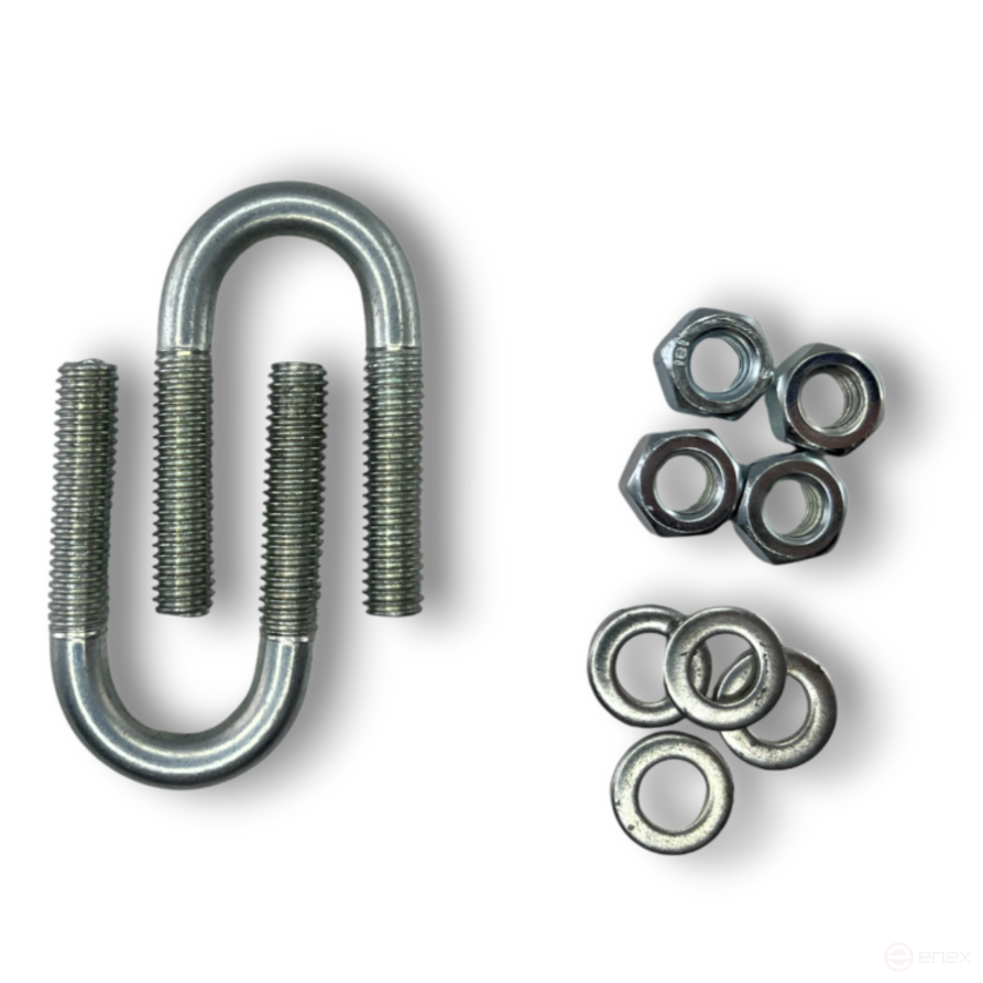 Керн Комплект хомут U образный гост 24137-80 м6х18 + 2 гайки + 2шайбы. Оцинкованный. 10 комплектов RKU00060202001-10