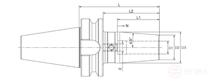 Патрон термозажимной NORGAU industrial D20x160 мм, BT40, MAS403-BT