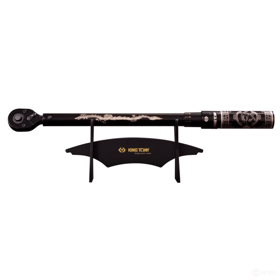 Динамометрический ключ 1/2", 40-200 Нм, "DRAGON", для левой и правой резьбы, футляр, подставка KING TONY P34462-1DP90