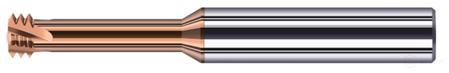 Thread cutter VHM AlCrSiN M2,0x0.4x5.0mm GEEFUN