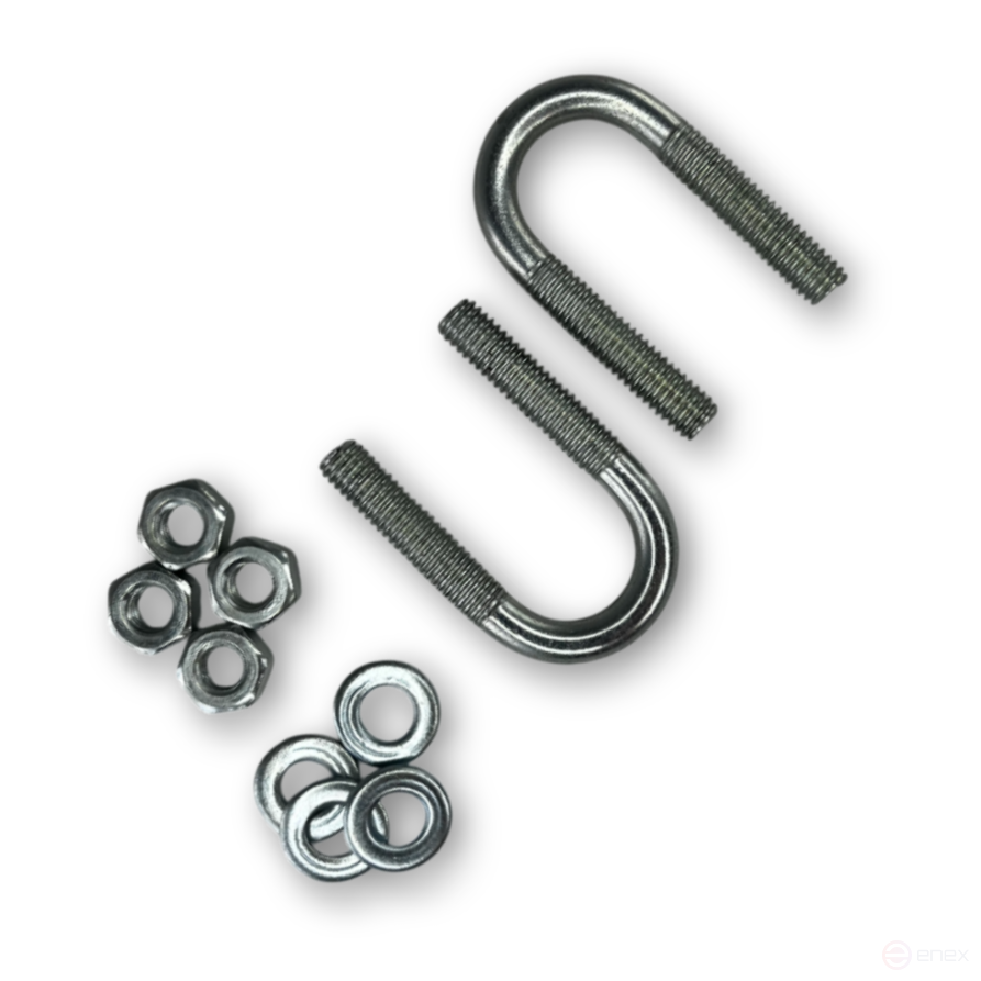 Керн Комплект хомут U образный гост 24137-80 м6х16 + 2 гайки + 2шайбы. Оцинкованный. 10 комплектов RKU00060162010