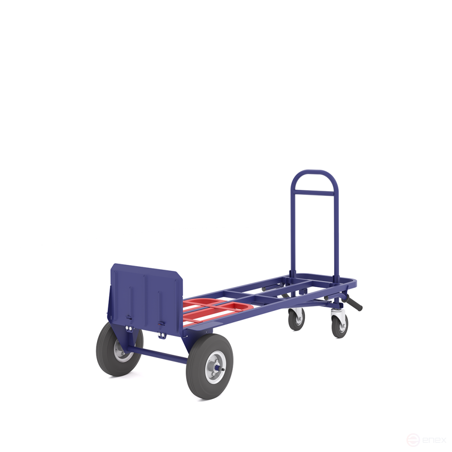Universal cargo trolley TSU 200 wheels (d250 + d125 bolted) pneumatic rubber.