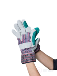 Combined split gloves with reinforced palm Basalt, size 10 (XL), 12 pairs