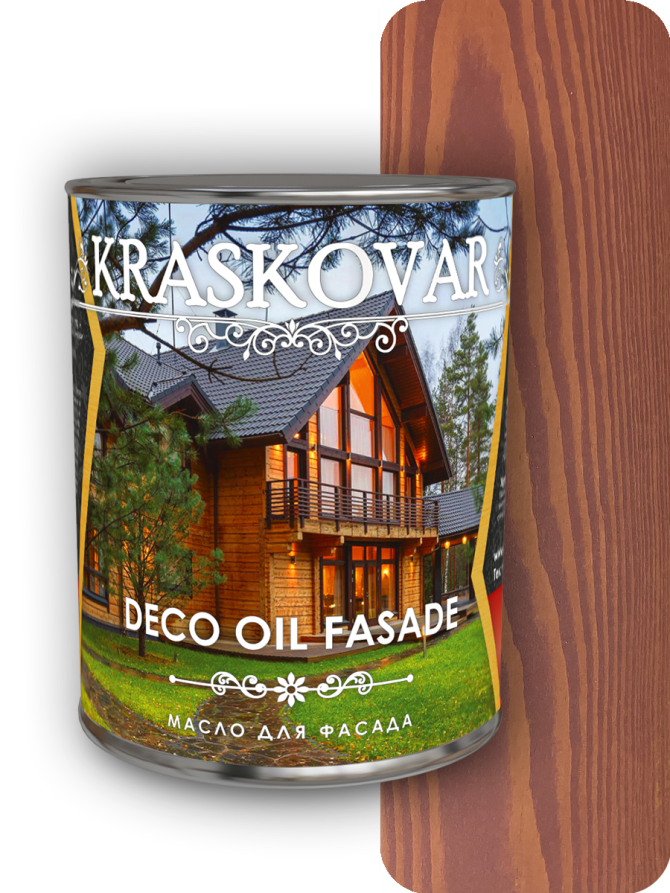 Масло для фасада Kraskovar Deco Oil Fasade Вишня 0,75 л.
