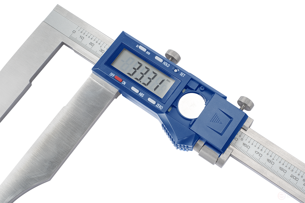IP54 digital vernier caliper with reinforced construction 0-500 mm/0-20"; 0.01mm/0.0005"; sponge length 150 mm