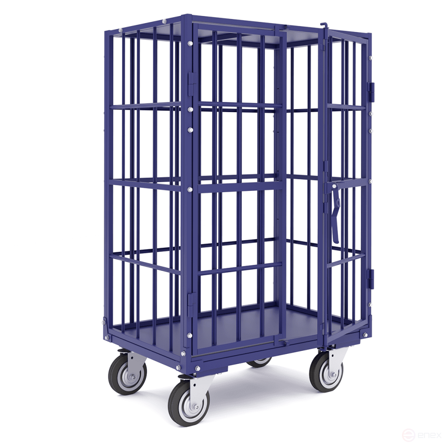 Tubular cabinet with two doors SHTM 6 (800x1200x1500) wheels d 200mm