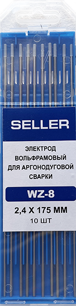 Электрод SELLER WZ-8 d=4,0 мм / 175 мм, 10 шт