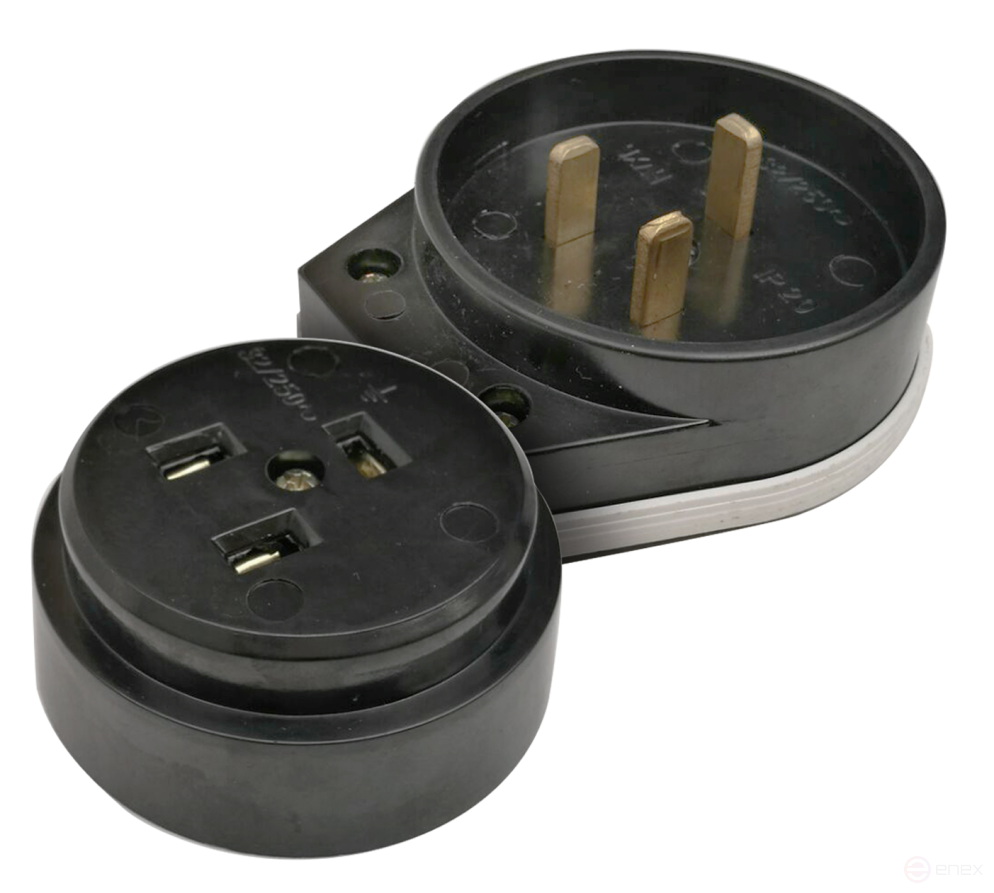 Plug Furnace RS/HS Carbolite 32A 250V Black 9114 IN HOME