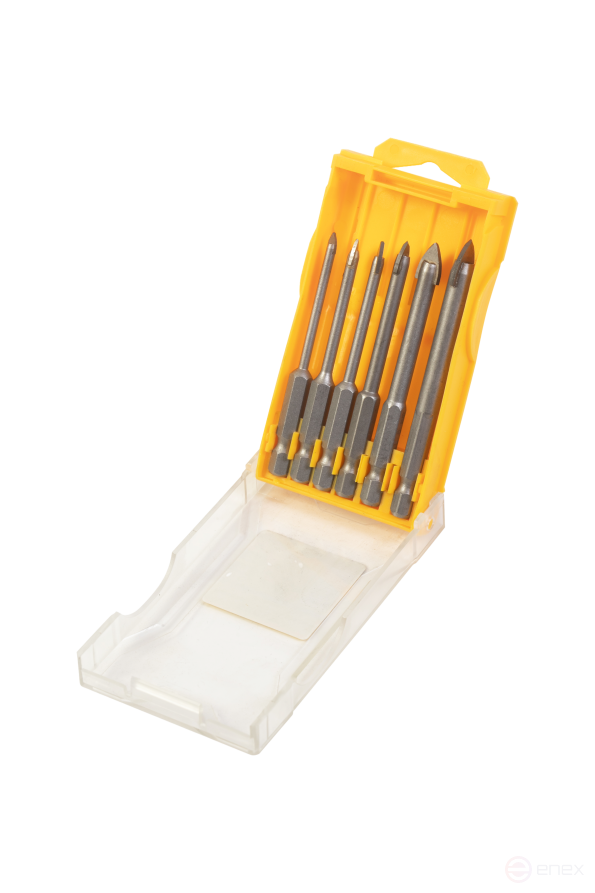 Набор сверл Skole по стеклу плитке под шуруповерт (3,4,5,6,8,10 мм), набор 6 шт/уп ST4-6PC