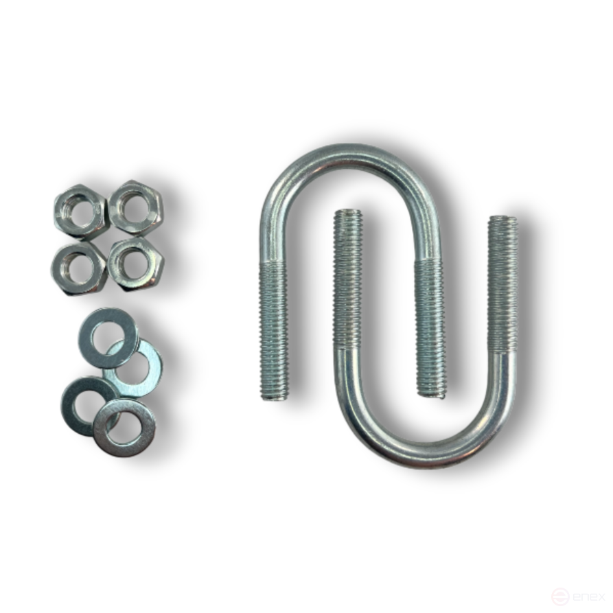 Керн Комплект хомут U образный гост 24137-80 м8х32 + 2 гайки + 2шайбы. Оцинкованный. 10 комплектов RKU00080322010