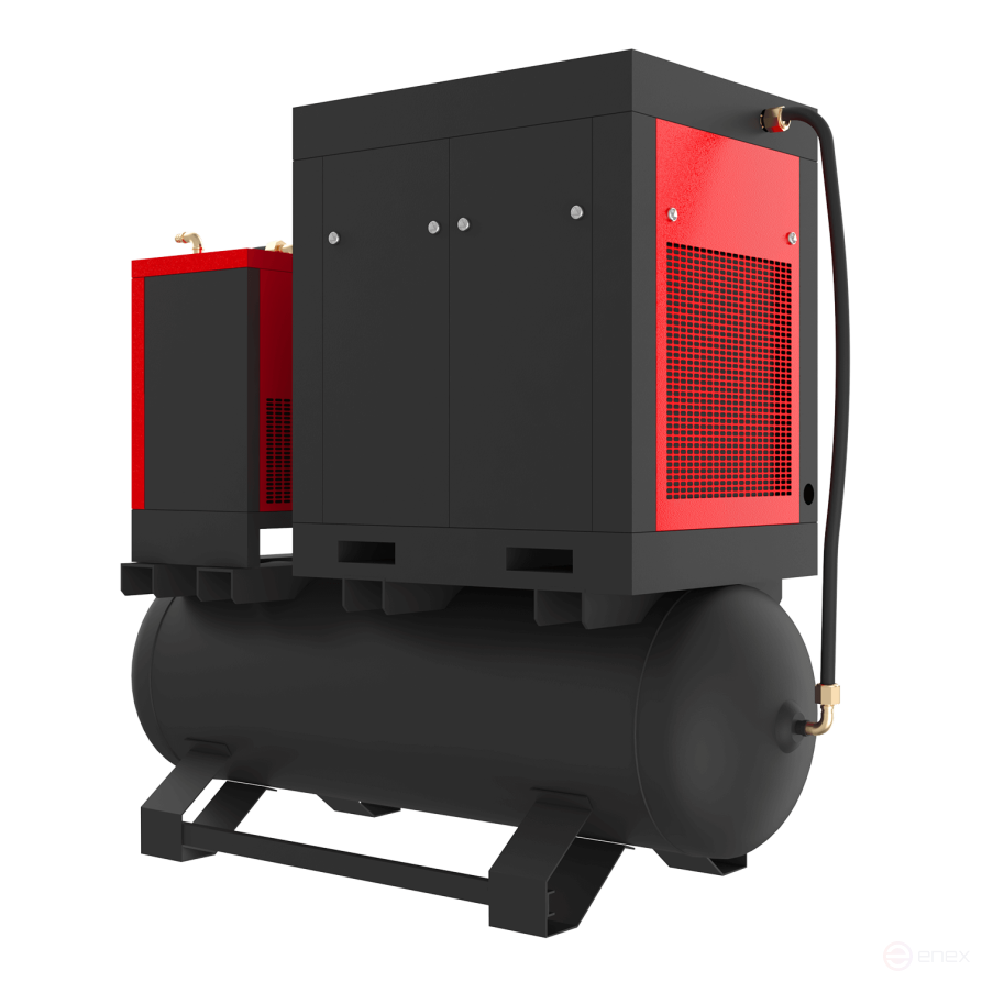 Компрессор винтовой 3 в 1 (компрессор + ресивер + осушитель): HRS-94750TD5