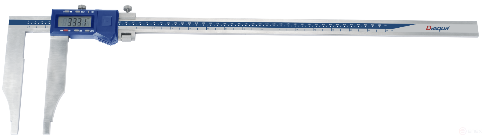 IP54 digital vernier caliper with reinforced construction 0-500 mm/0-20"; 0.01mm/0.0005"; sponge length 150 mm