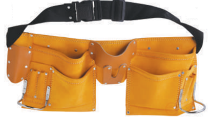 Split Leather Nail Bag (2 pockets)