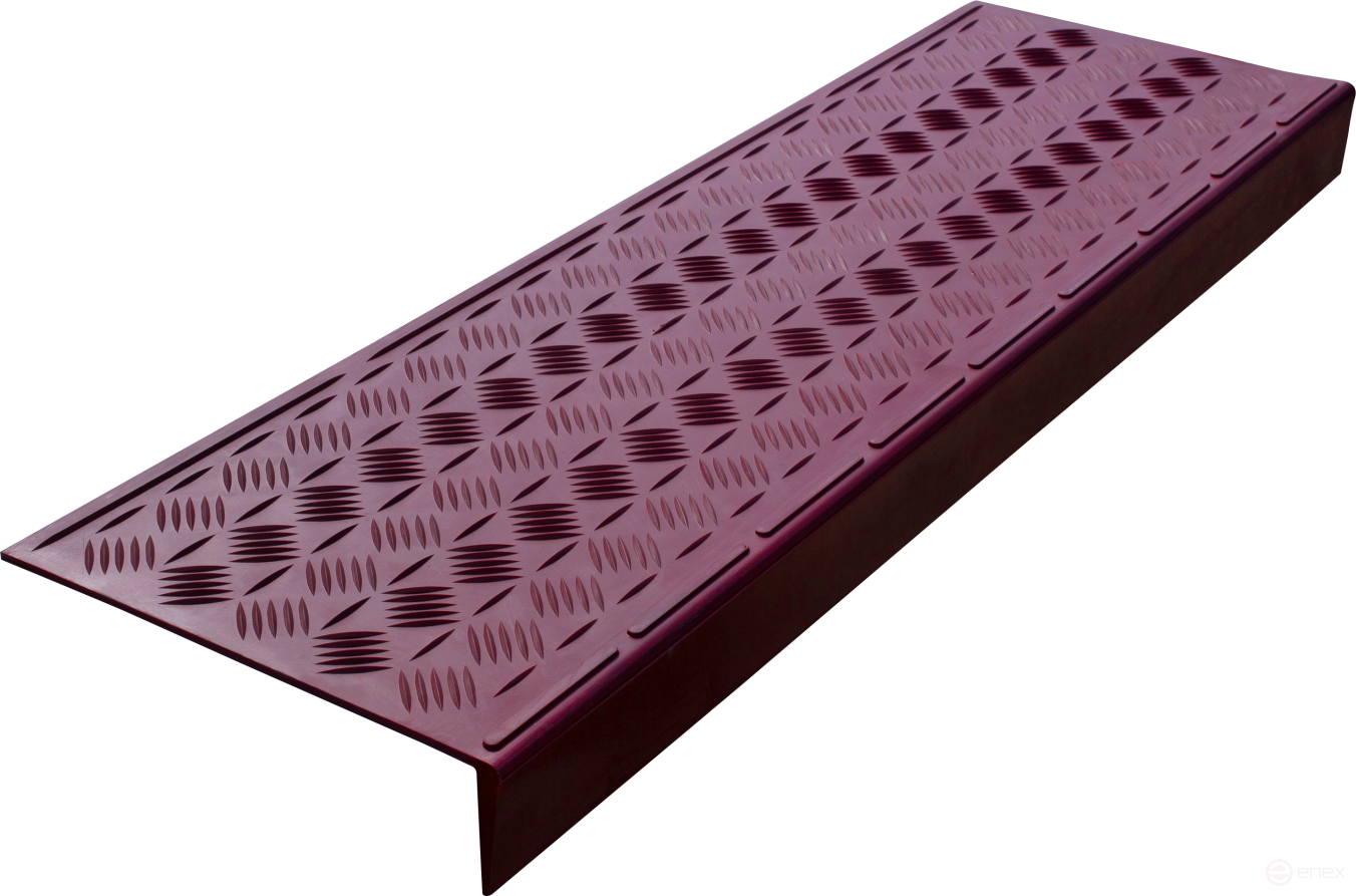 Anti-slip pad on the step large lightweight corner (rubber tread) 1000*305*71 mm, red