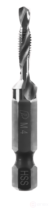 Сверло-метчик ПРАКТИКА М4 шаг 0,7, длина 52 мм, хвостовик HEX 1/4