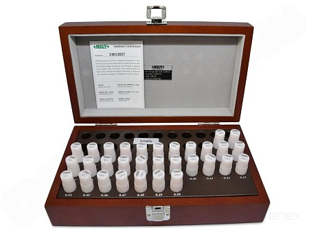 Control pin gauges of different heights and diameters (set of 31 pcs.)