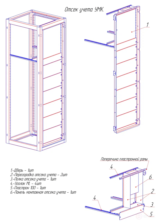 MULTICOLOR metering compartment UMK (400) (WxDxH) RAL 7035